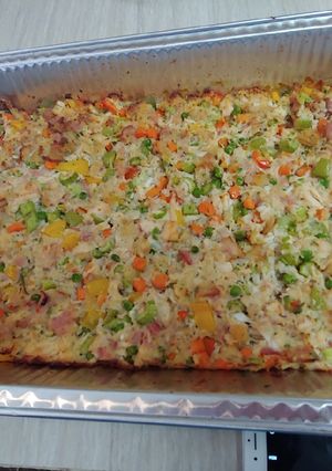 Una foto de Relleno de pollo y vegetales para tus festividades