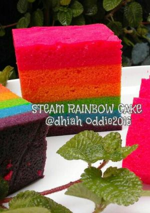Foto resep STEAM RAINBOW CAKE
