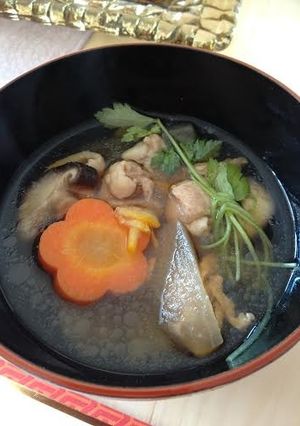 A picture of Kanto-Style Sweet Tokyo Ozoni (New Year's Soup).