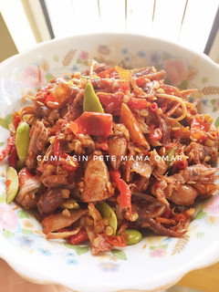 Foto resep Cumi asin pete balado