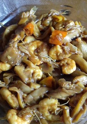 Foto resep Jamur udang saos tiram pedas