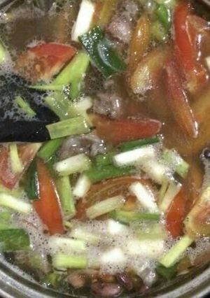Foto resep Angeun KaTèl (kacang + tetelan)