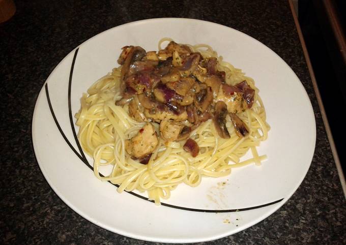 honey &amp; mustard chicken pasta