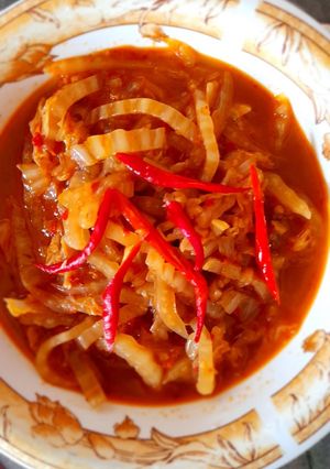 Foto resep Tumis sawi putih pedas kimchi