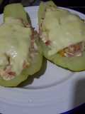 Chayote rellenos de jamón