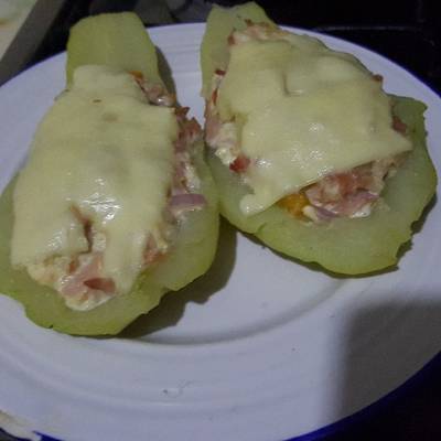 Chayote rellenos de jamón Receta de Luz Cocina a Mi estilo- Cookpad