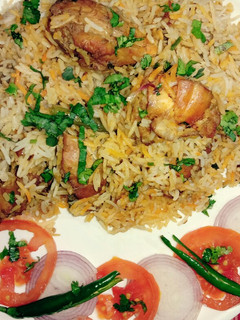 A picture of Spicy Chicken biryani.
