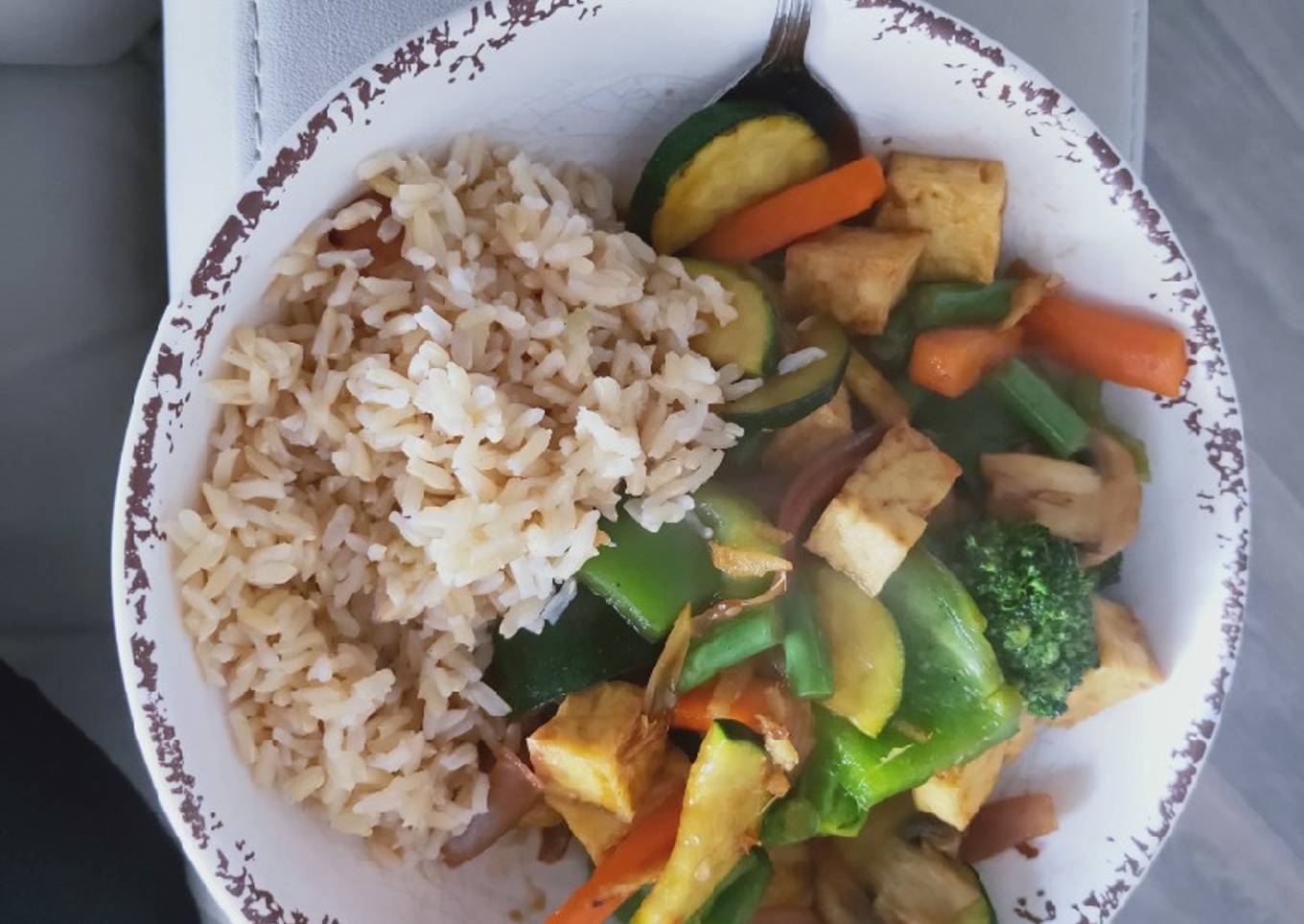 Stir fry tofu veggie