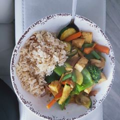 A picture of Stir fry tofu veggie.