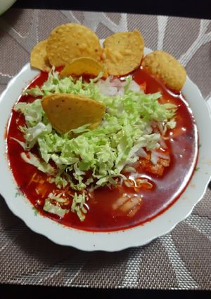 Una foto de Pozole de cerdo