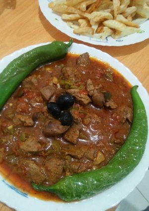 صورة لوصفة كبد دجاج مشرمله