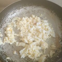 Cheesy scrambled eggs A picture of Cheesy scrambled eggs.