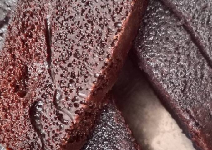 Resep #024 Chocolate Cake Bronis Kukus 2 Telur (NO MIXER)
