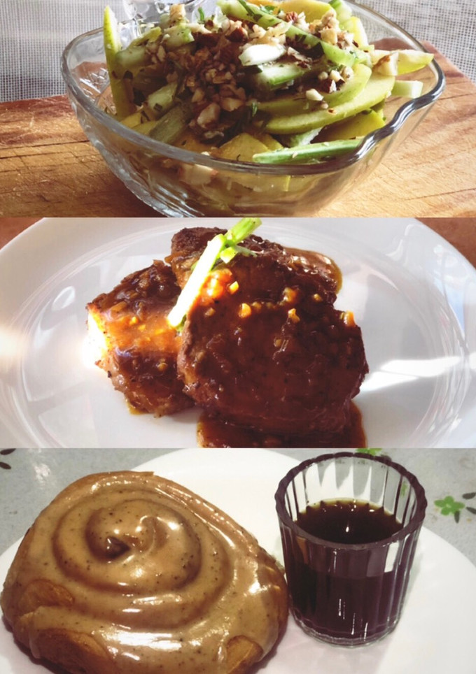 Una foto de Menú de tres tiempos 🥗🥩🍞✨