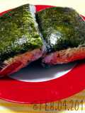 Spam and Egg Onigiri with Tartar Sauce