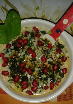 A picture of Spinach Raita.