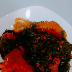 A picture of Efo Riro (spinach Stew).