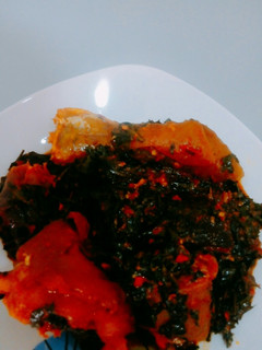 A picture of Efo Riro (spinach Stew).