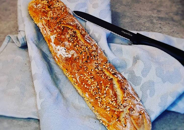 Baguette rustique sans pétrissage🥖