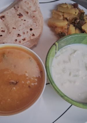A picture of Toor dal in dhaba style.