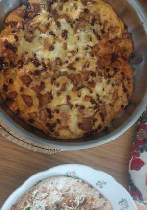عکسی از دستور املت سیبزمینی و زرشک