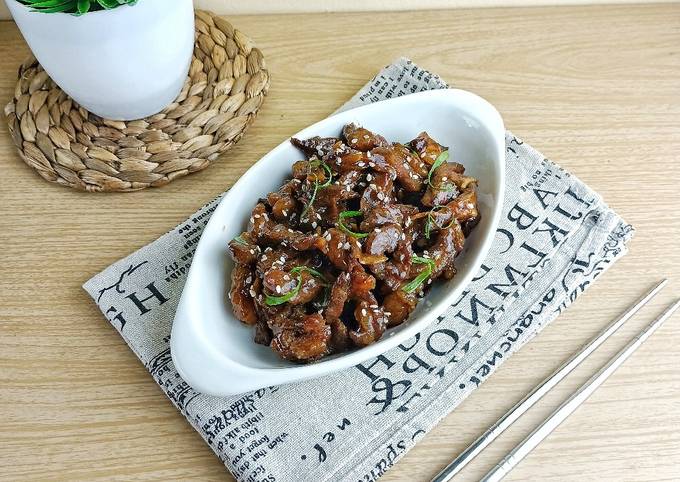 Langkah Mudah untuk Membuat Beef teriyaki simple, Sempurna