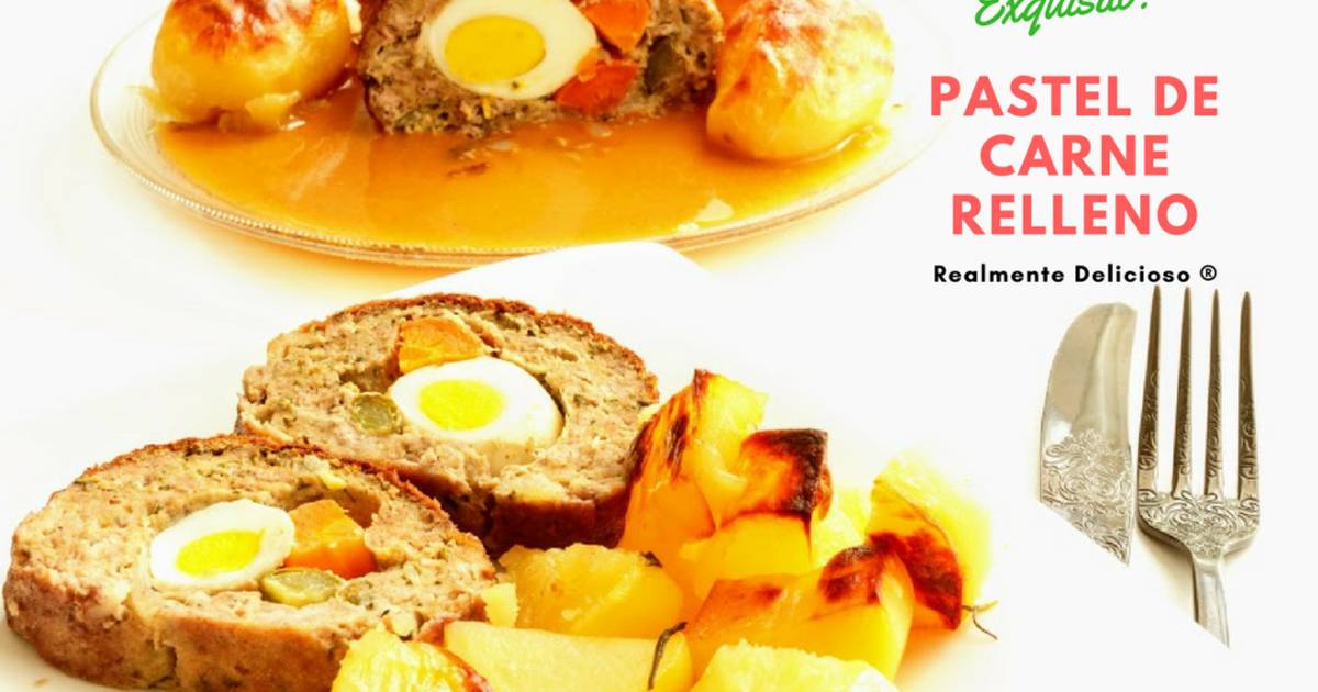 Pastel De Carne Relleno Receta de Realmente Delicioso- Cookpad