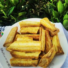 A picture of Tumeric fried cassava #breakfastideas.