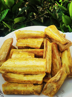 A picture of Tumeric fried cassava #breakfastideas.
