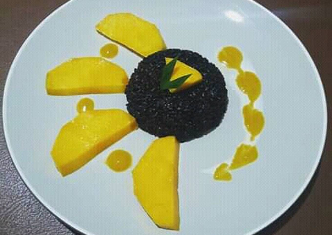 Mango Sticky Rice (Black and Yellow), Ketan Mangga