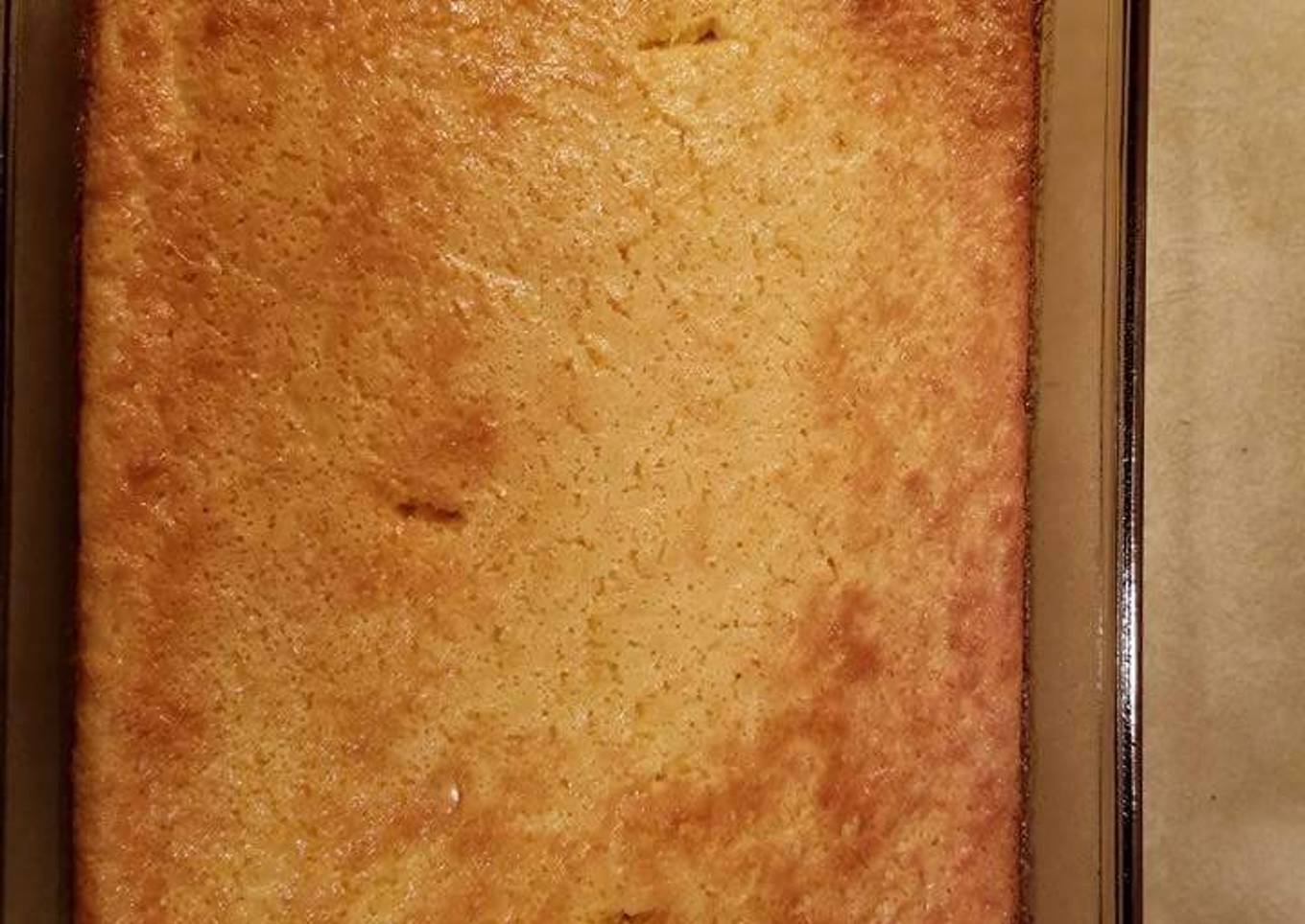 Panque de naranja con chispas de piña