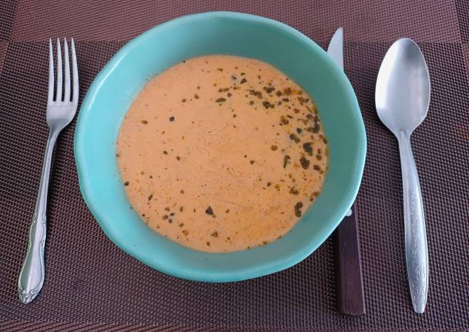 Sopa de papa en crema de Pimiento Morrón Rojo Receta de Aliosha- Cookpad