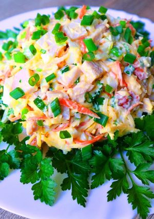 Фото Салат "Гости на пороге" - вкуснота в простоте.