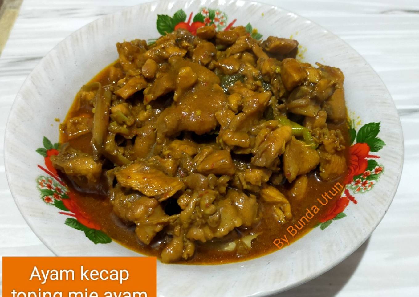 Ayam Kecap (Toping mie ayam)