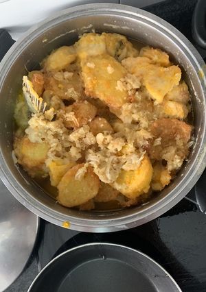 Una foto de Bacalao en salsa de almendras