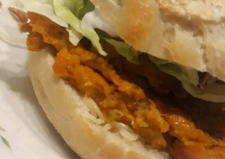 Hamburguesa vegetariana de zanahoria