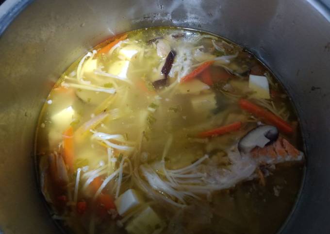 Langkah Mudah untuk Membuat Soup jamur kepala ikan Anti Gagal