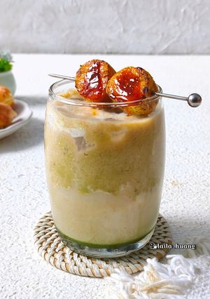 Foto resep Banana Milk Matcha Latte (low budget)