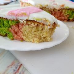 A picture of My colourful vanilla cake.