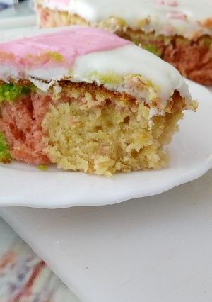 A picture of My colourful vanilla cake.
