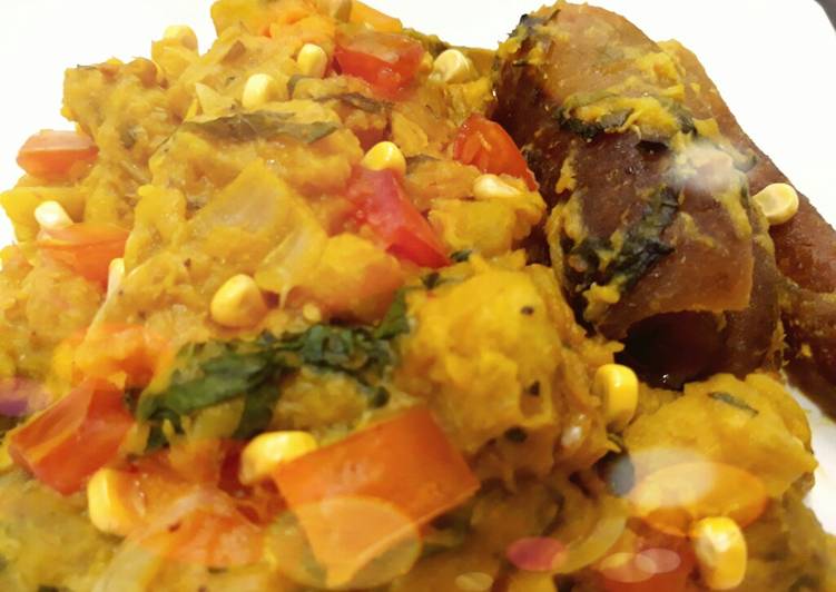 Recipe of Super Quick Homemade Plantain porriage with pomo and scent leaves Cooking Basics for Newbies