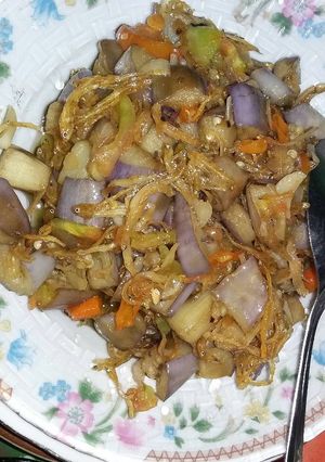 Foto resep tumis terong teri pedas