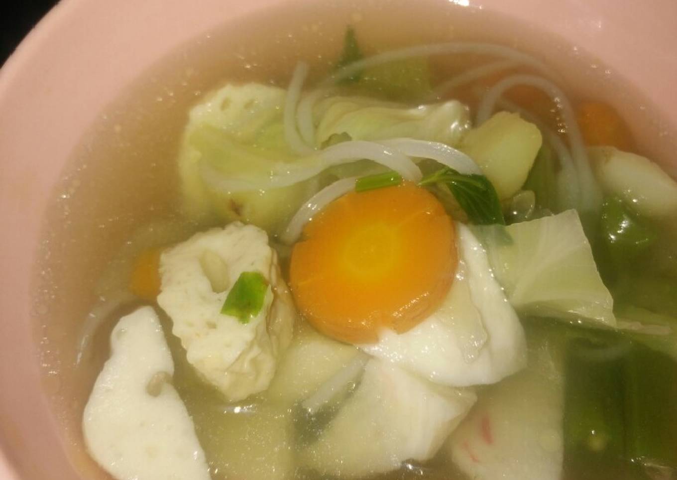 Sup sayur bakso seafood