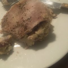 A picture of Potato stuffing for duck or goose.