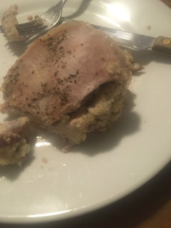 A picture of Potato stuffing for duck or goose.
