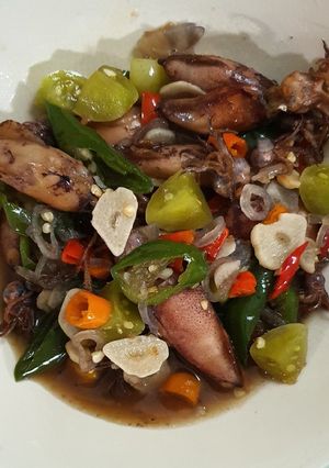 Foto resep Oseng Cumi Asin Cabe Ijo