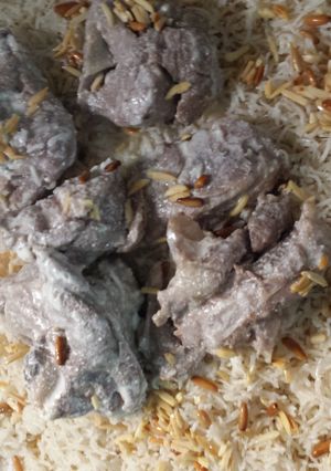 صورة لوصفة طريقة عمل منسف اردني باللحم