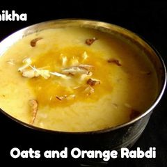 A picture of Oats and Orange Rabdi.