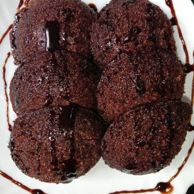 Lava cake, Eggless chocolate lava cake - Sandhya's recipes