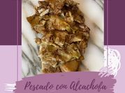 Una foto de alcachofas y pescado